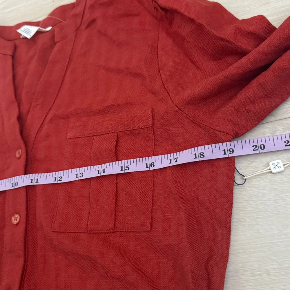 Caslon Women's High Low Red Orange Dress - Picture 5 of 10